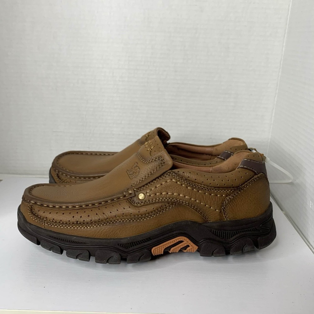 CAMEL CROWN Loafers Slip On Loafer Leather Casual Brown Shoes Mens Size 9.5